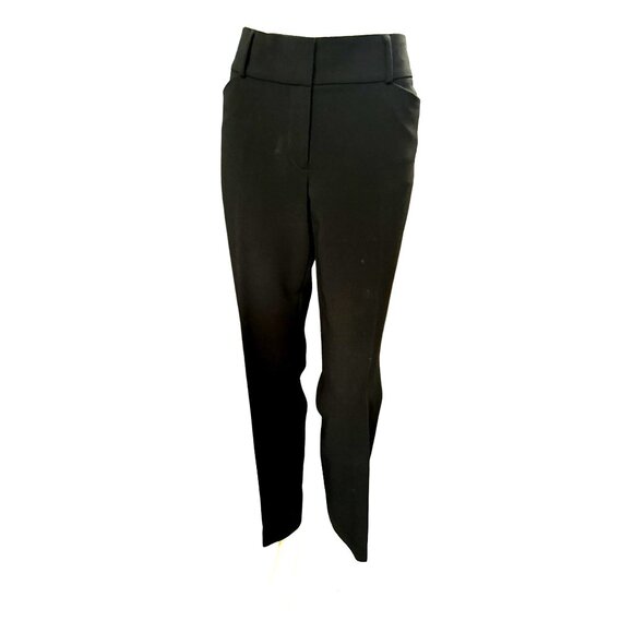 Ann Taylor LOFT Julie STRAIGHT Black Polyester Rayon Blend Dress Pants Sz 6 - Picture 1 of 12